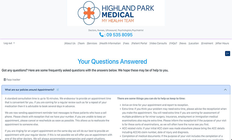 Myhealthteam Medical Portal with FAQ based on Tiki Wiki Trackers