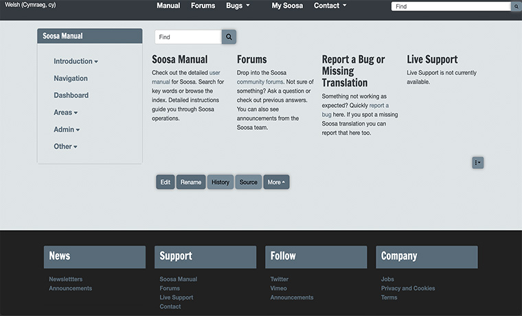 Soosa Users Support, Online Forums and Guide based on Tiki Wiki Pages