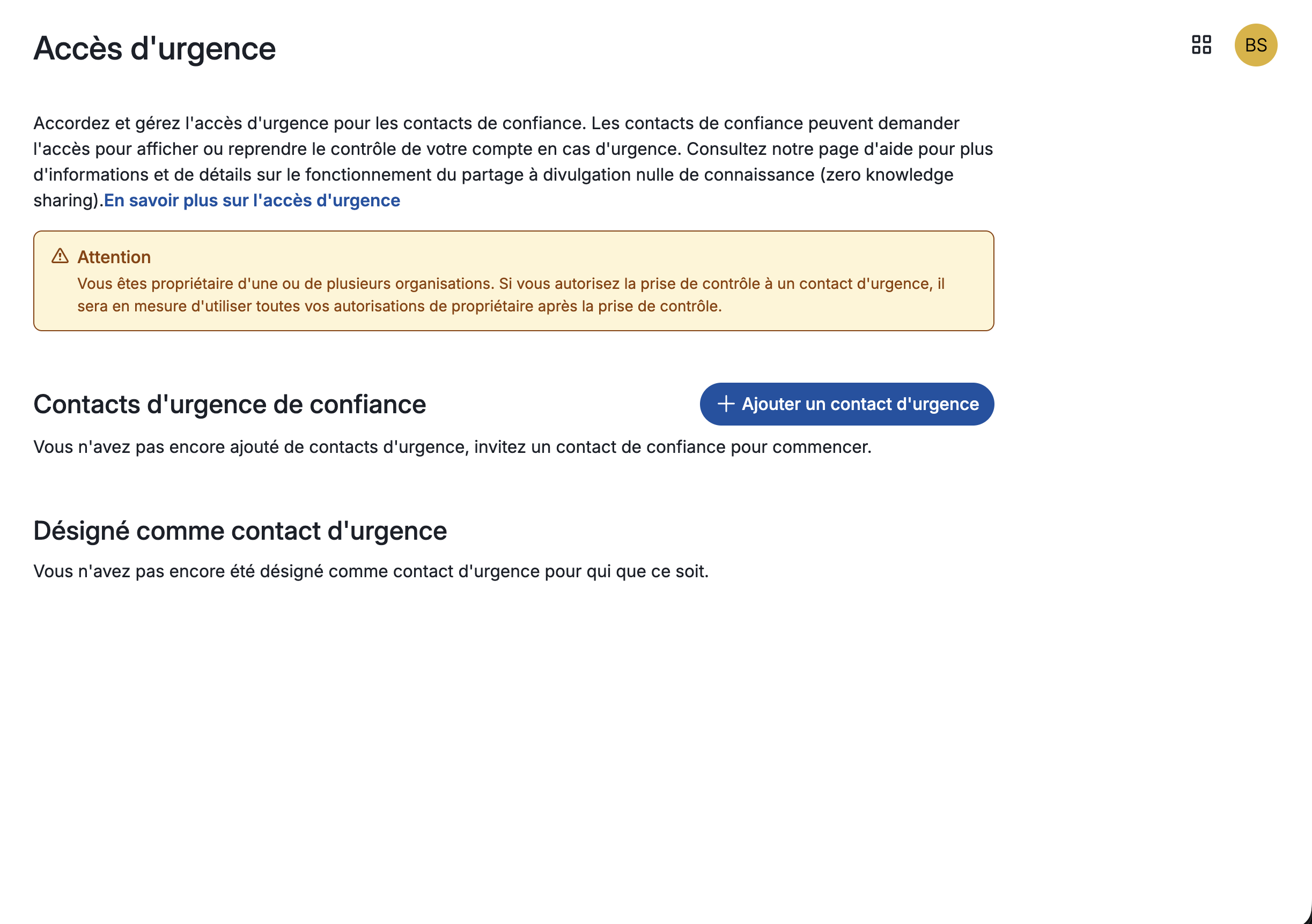 Vaultwarden Accès D'urgence