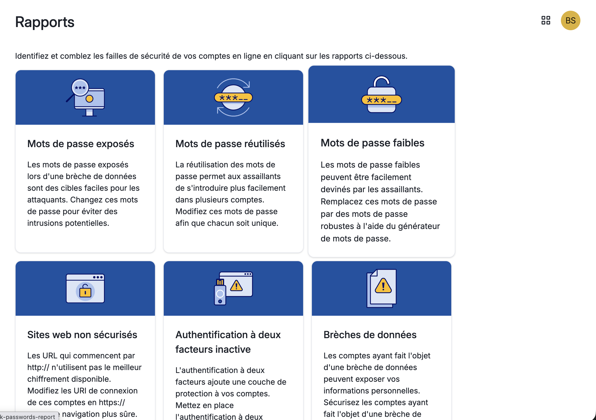 Vaultwarden Rapports D'utilisation
